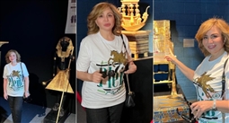 إلهام شاهين في المتحف المصري بكندا