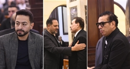 النجوم في عزاء شقيق حكيم