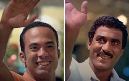 صورة نادرة- هيثم أحمد زكي مع والده وفاروق الفيشاوي