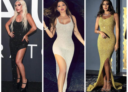 هيفاء وهبي وياسمين صبري تتحديان بيونسيه وليدي جاجا في فساتين "جيسميكو"